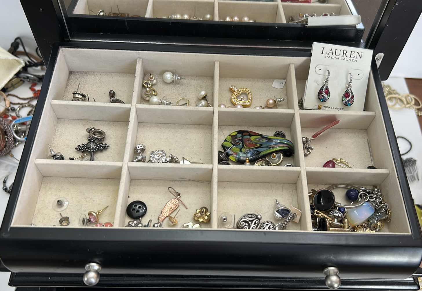 Photo 1 of COSTUME JEWELRY ASSORTMENT AND JEWELRY BOX