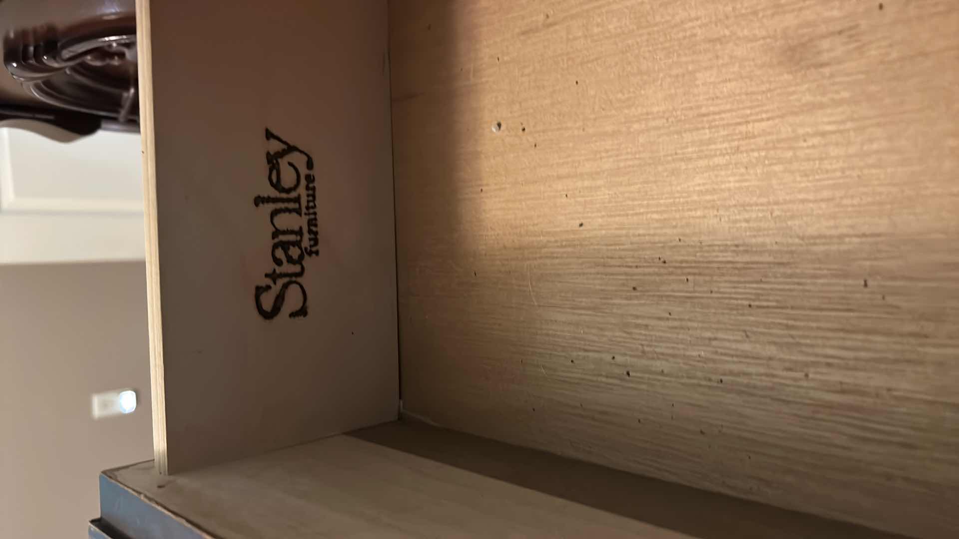 Photo 1 of STANLEY FURNITURE CHEST OF DRAWERS WITH MIRROR 58“ x 19“ x 46”, MIRROR H40”