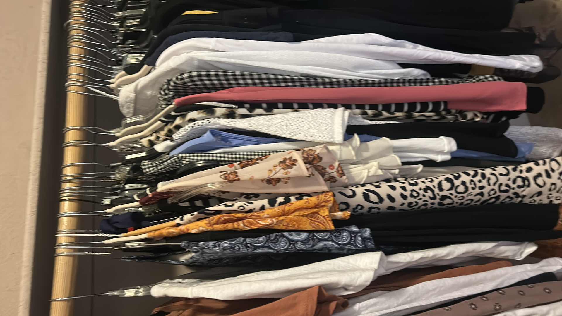 Photo 1 of RACK OF WOMENSWEAR- TOPS, BLOUSES  MOSTLY SIZE MED