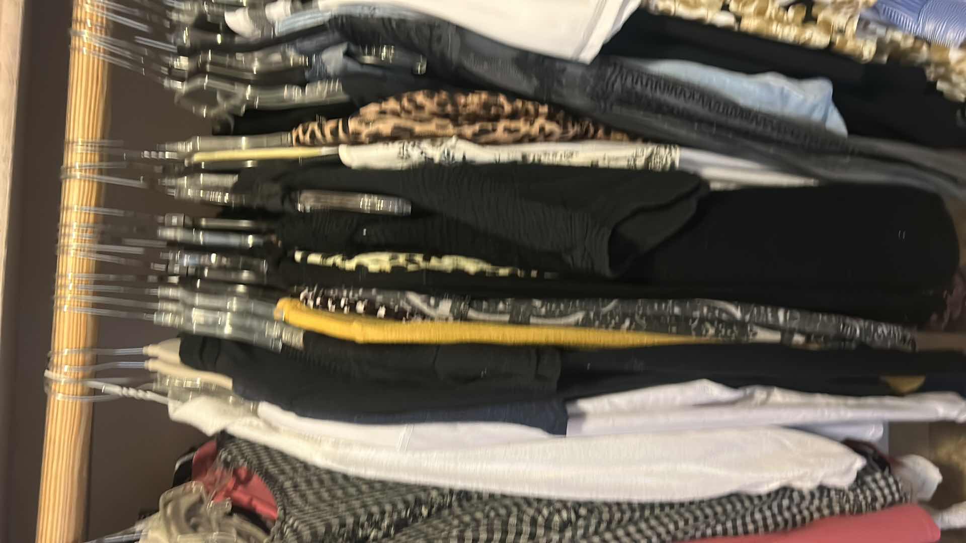 Photo 1 of RACK OF WOMENSWEAR- TOPS, BLOUSES  MOSTLY SIZE MED