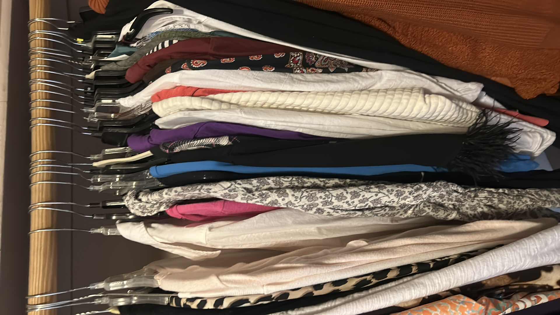 Photo 1 of RACK OF WOMENSWEAR- TOPS, BLOUSES  MOSTLY SIZE MED