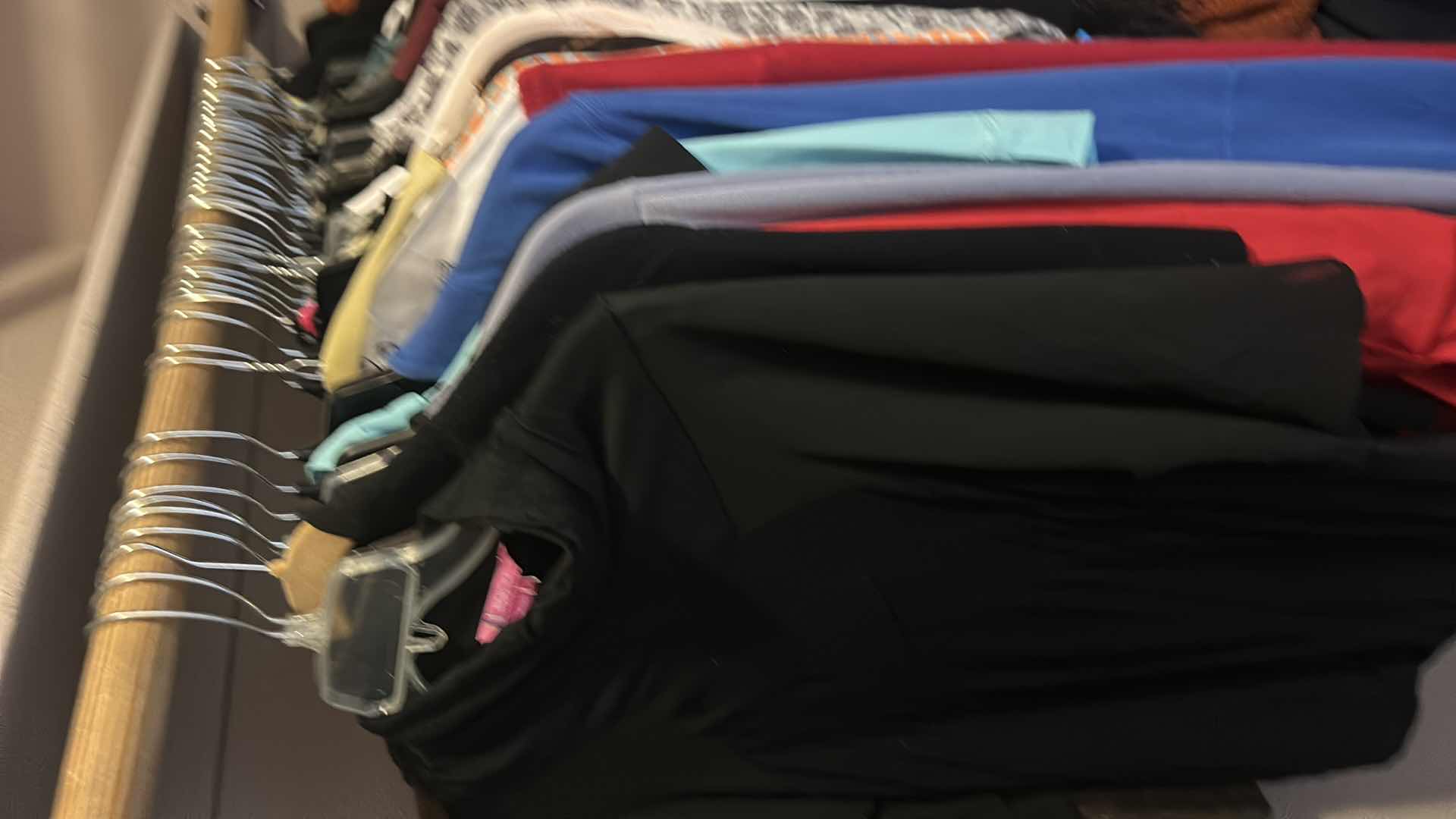 Photo 1 of RACK OF WOMENSWEAR- TOPS, BLOUSES  MOSTLY SIZE MED