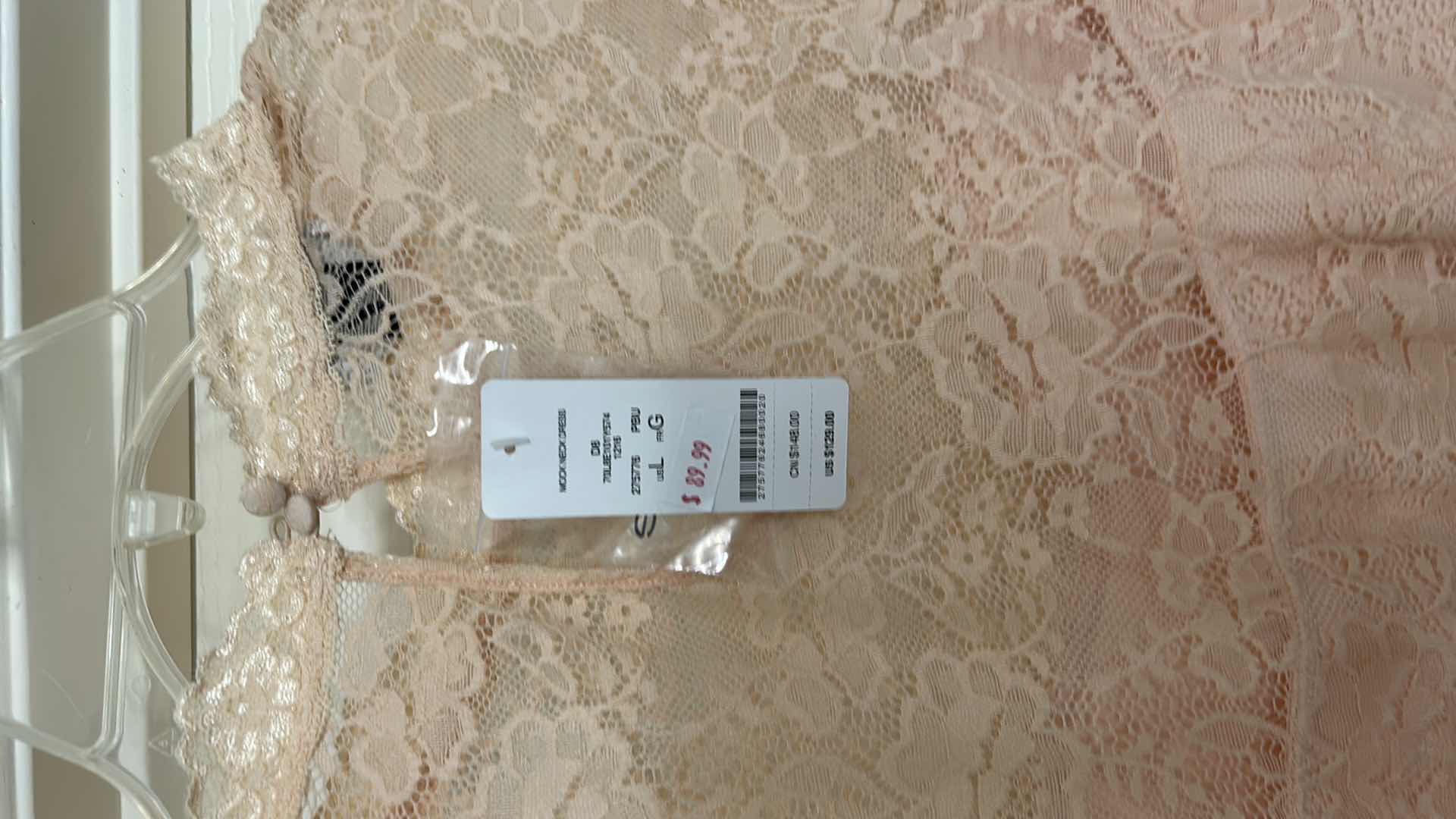 Photo 1 of NWT PEACH BEBE LACE DRESS SIZE LG $90