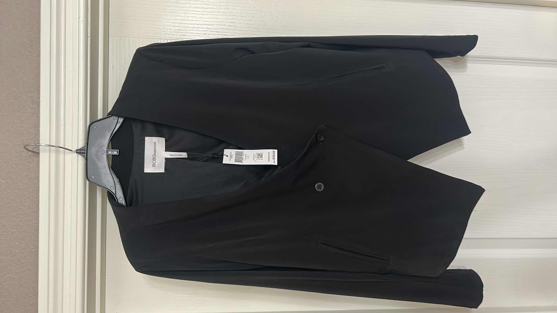 Photo 1 of NWT BCBG BLACK BUTTON JACKET SIZE L $118