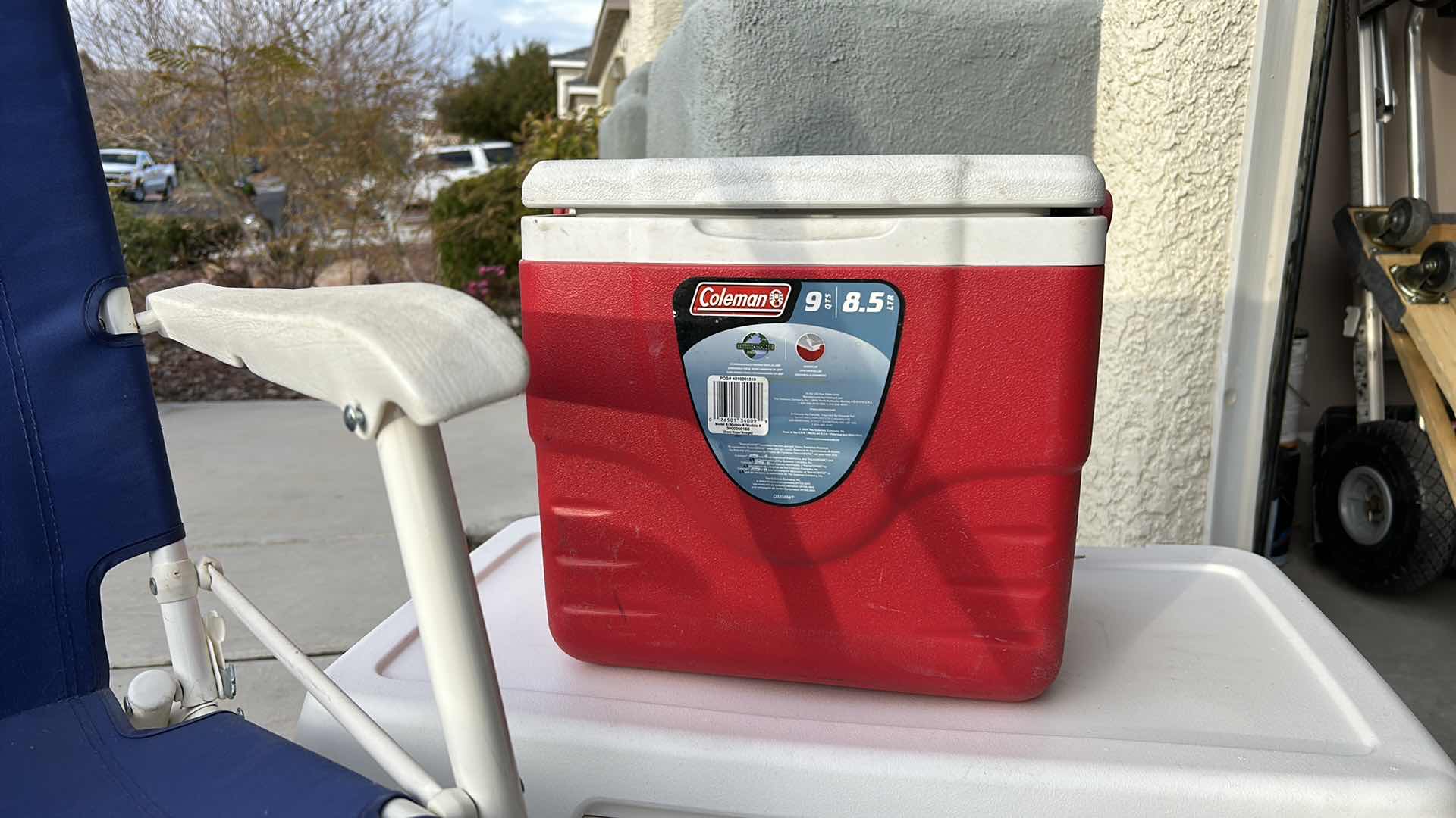 Photo 1 of FOLDING CHAIR, TWO ICE CHESTS AND BASEBALL BAT