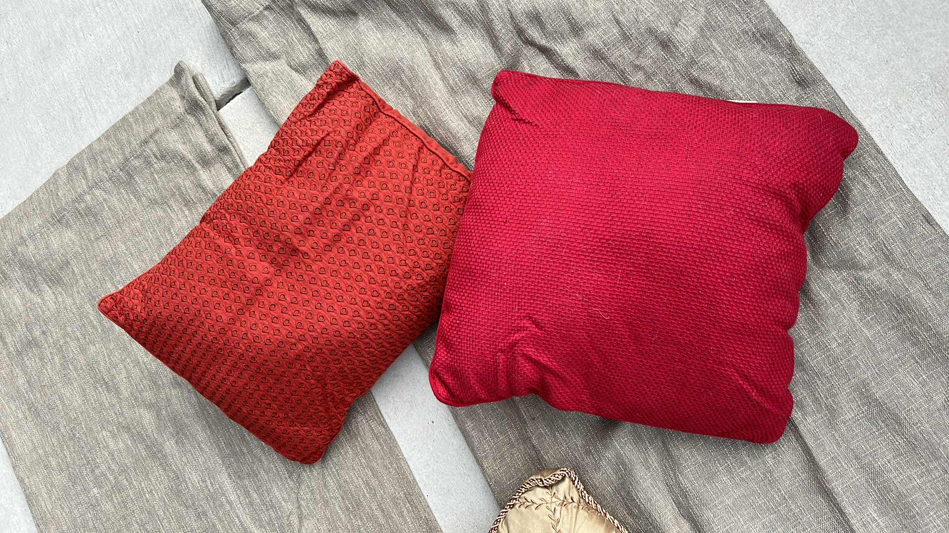 Photo 1 of 2 FULLY LINED DRAPERY PANELS 50” x 84 AND 4 TOSS PILLOWS