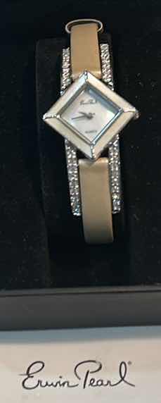 Photo 1 of NEW ERWIN PEARL QUARTZ WOMENS WATCH WITH GENUINE LEATHER BAND