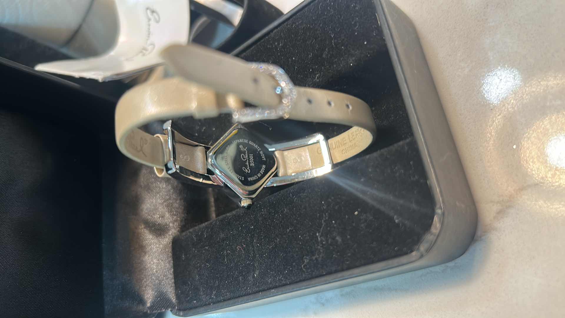 Photo 1 of NEW ERWIN PEARL QUARTZ WOMENS WATCH WITH GENUINE LEATHER BAND