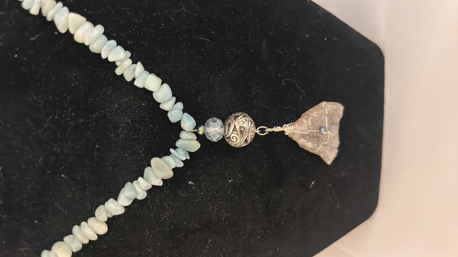 Photo 1 of 3 - VERY UNIQUE NATURAL STONE AND PEARL NECKLACES