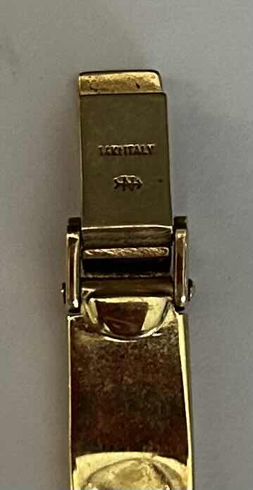 Photo 6 of SOLID 14K GOLD MADE IN ITALY QUARTZ WATCH WITH SOLID 14K BRACELET WATCH BAND