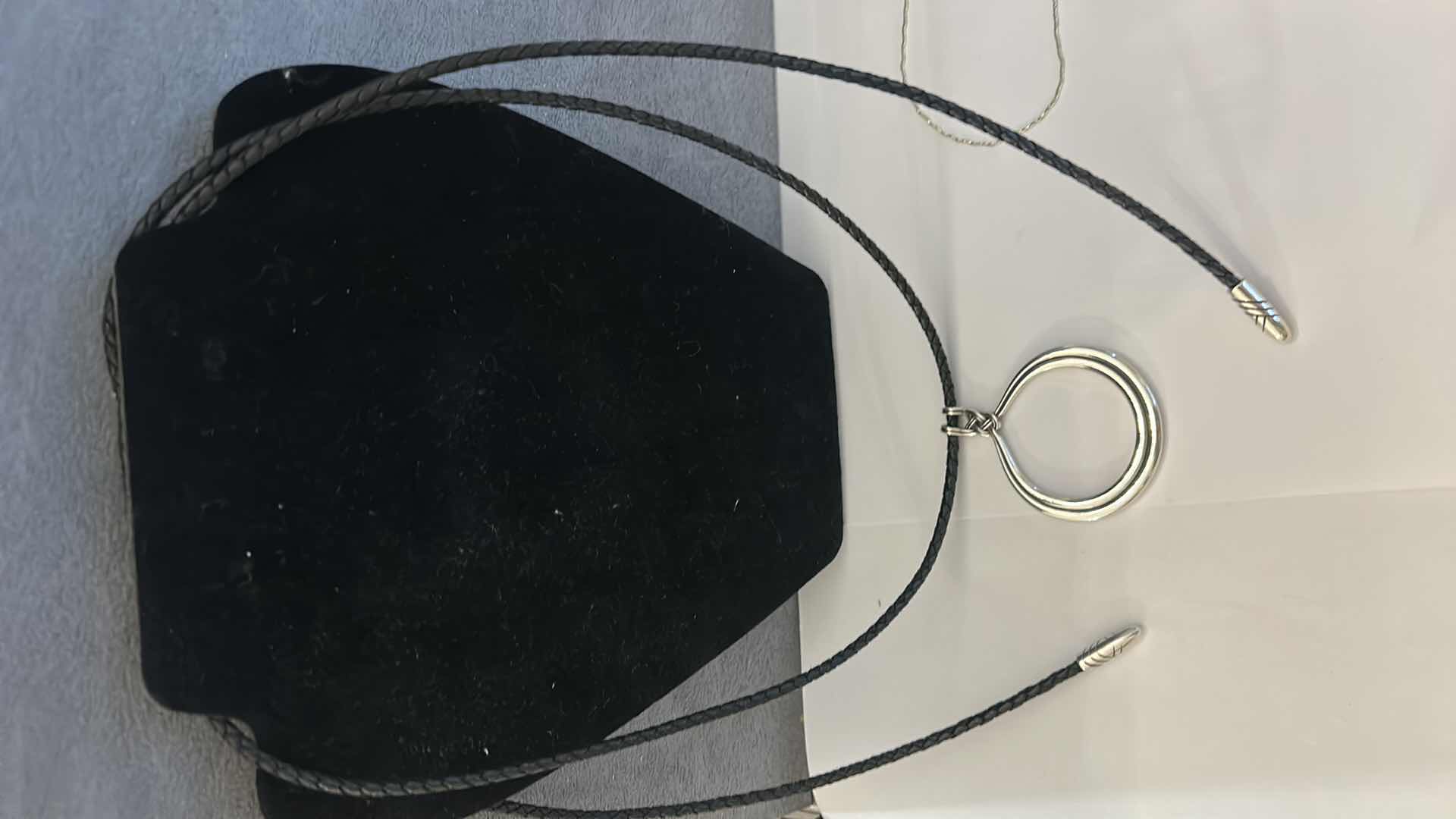 Photo 2 of BRIGHTON LARIAT ADJUSTABLE NECKLACE, BRIGHTON LEATHER AND SILVER LIPSTICK CASE AND SILVER CHAIN