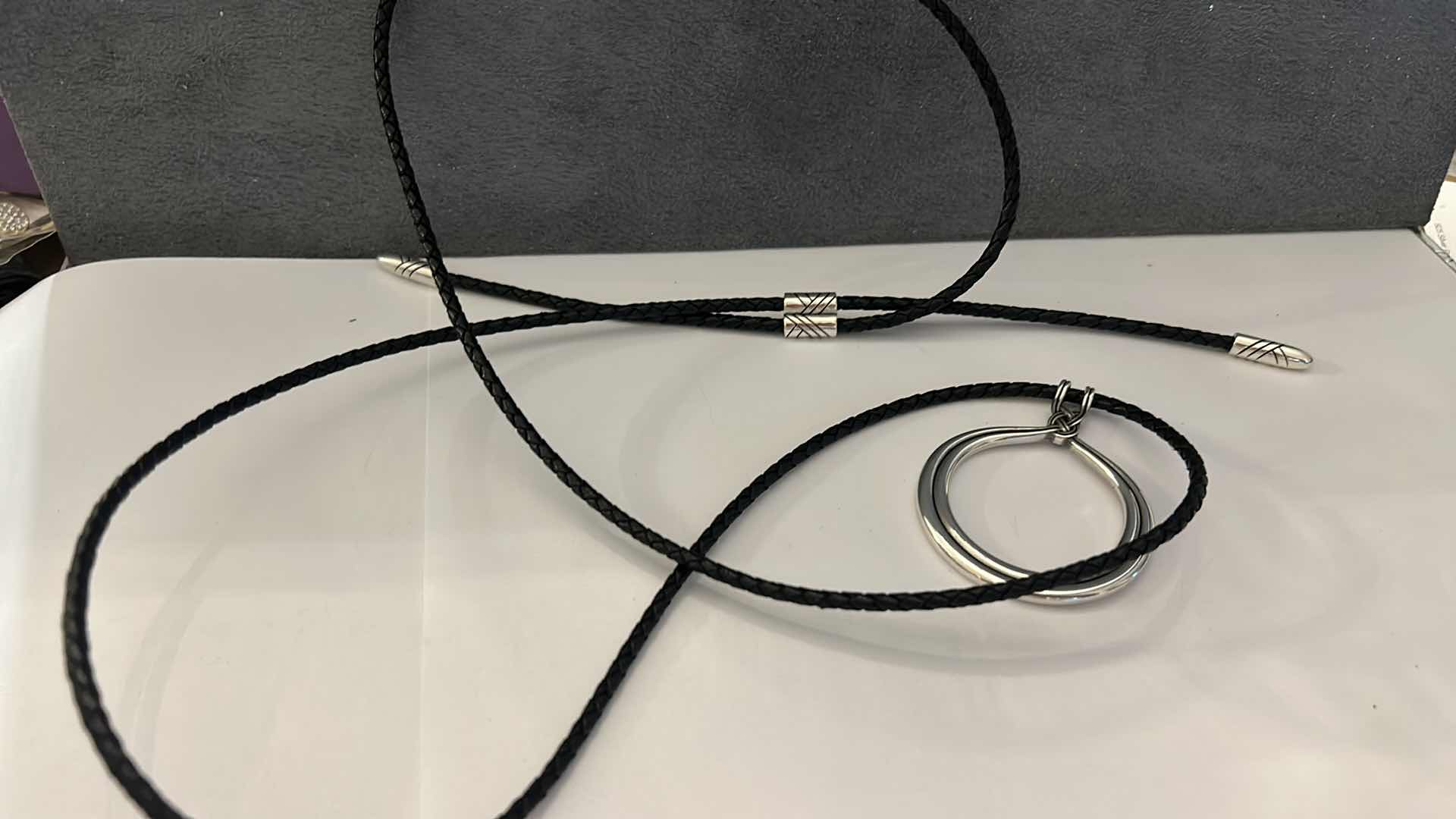 Photo 7 of BRIGHTON LARIAT ADJUSTABLE NECKLACE, BRIGHTON LEATHER AND SILVER LIPSTICK CASE AND SILVER CHAIN