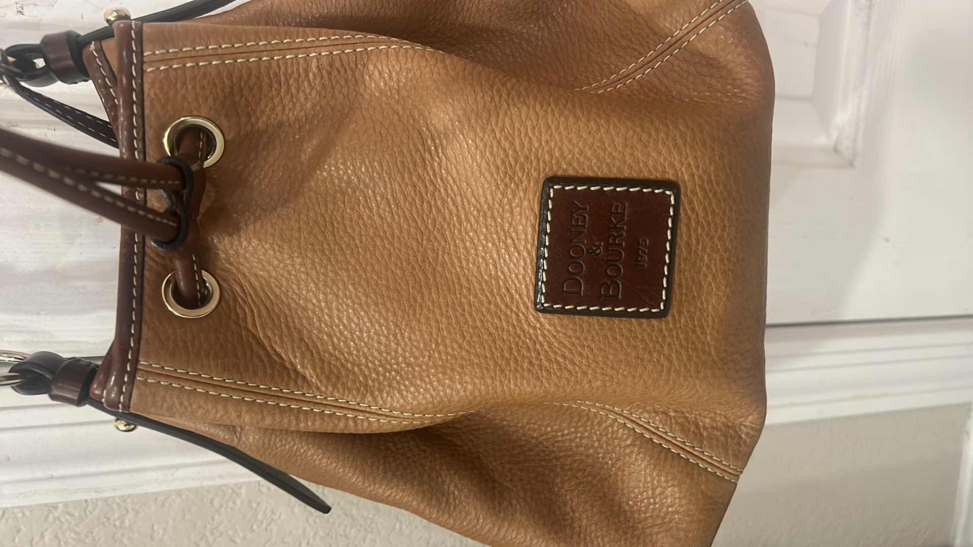 Photo 2 of LEATHER DOONEY & BOURKE DRAWSTRING BUCKET HANDBAG