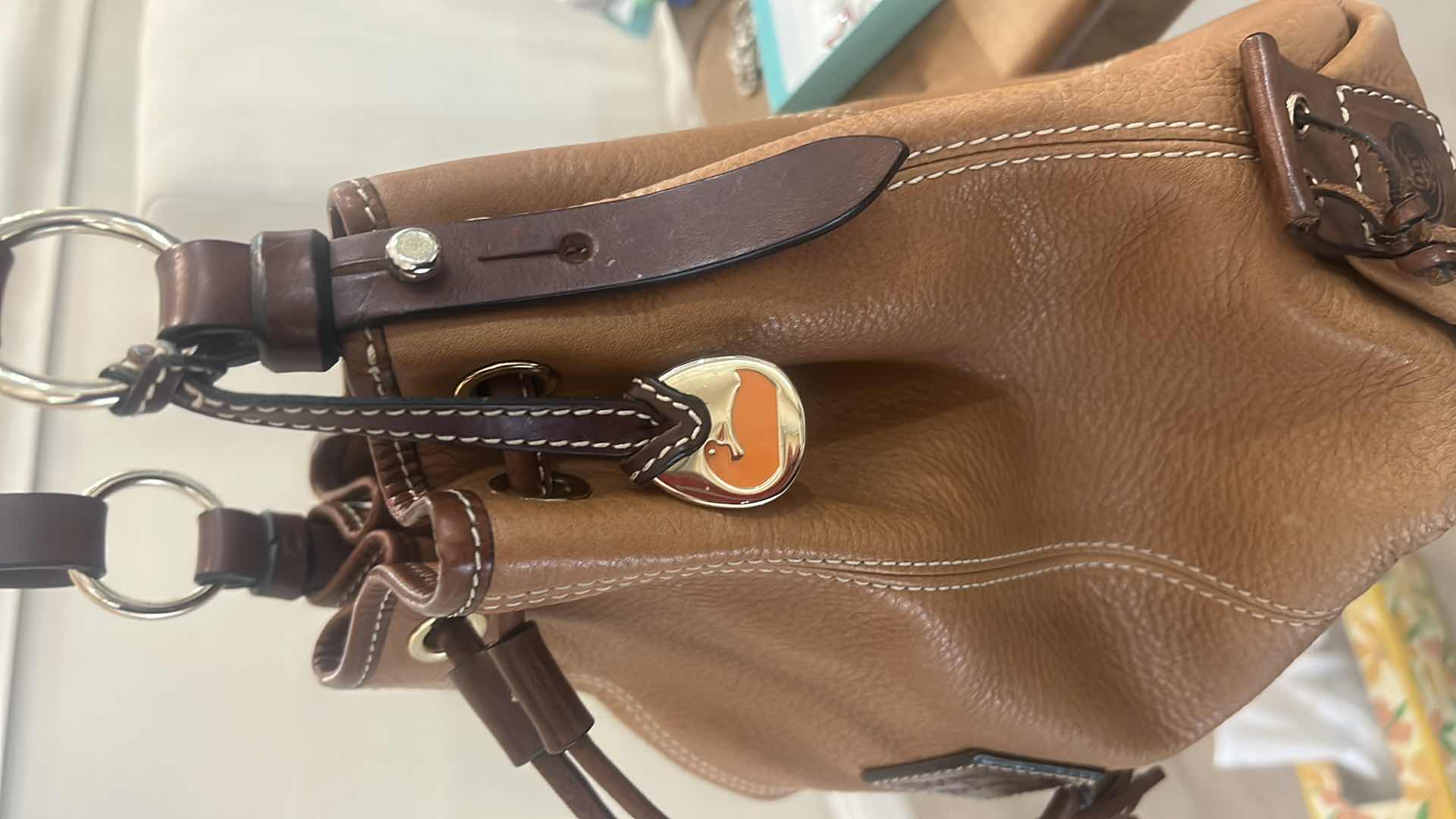 Photo 9 of LEATHER DOONEY & BOURKE DRAWSTRING BUCKET HANDBAG