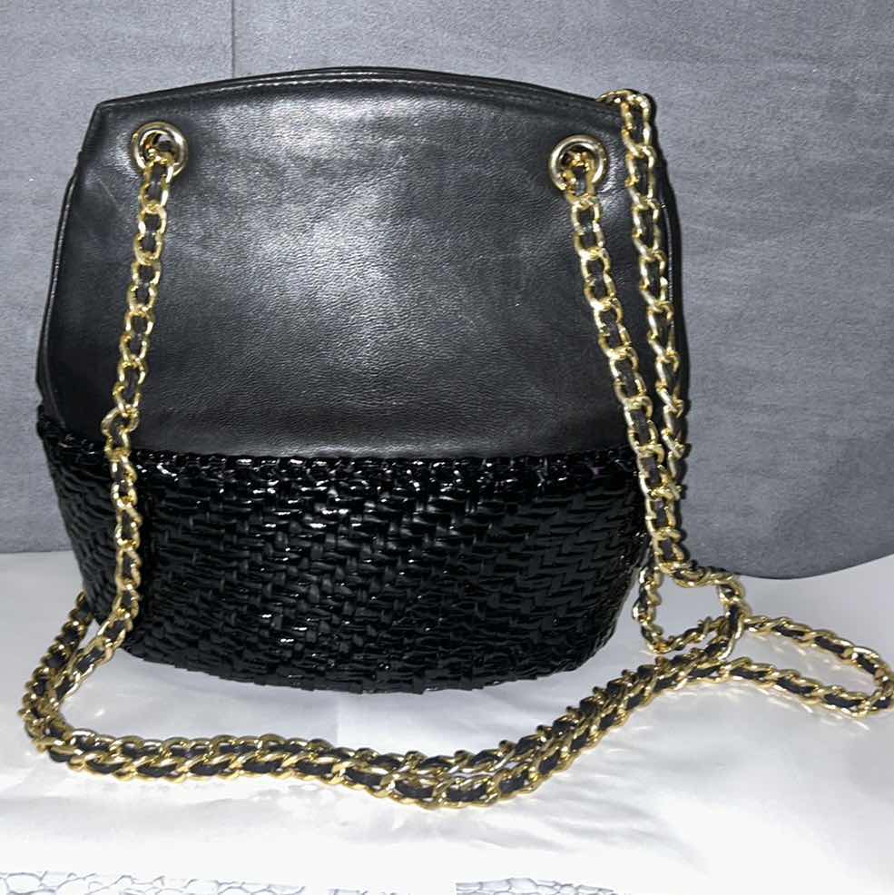 Photo 1 of BLACK PURSE WITH GOLD CHAIN