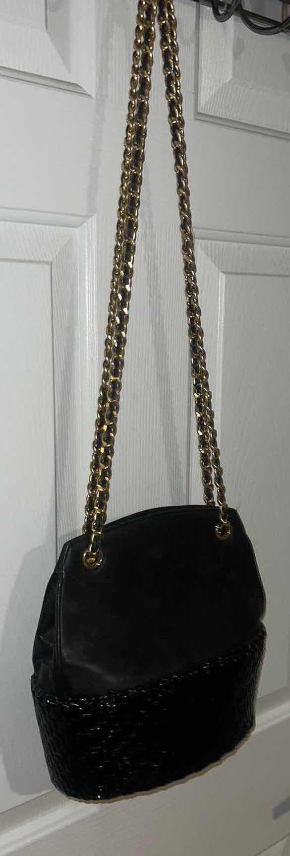 Photo 1 of BLACK PURSE WITH GOLD CHAIN