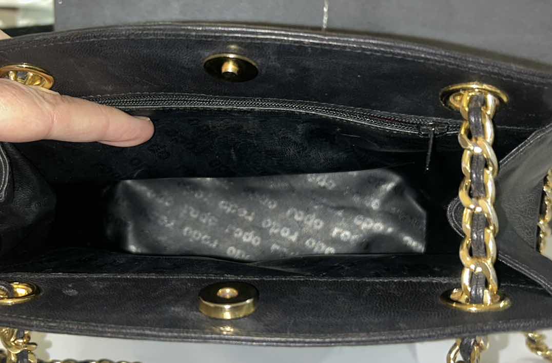 Photo 1 of BLACK PURSE WITH GOLD CHAIN