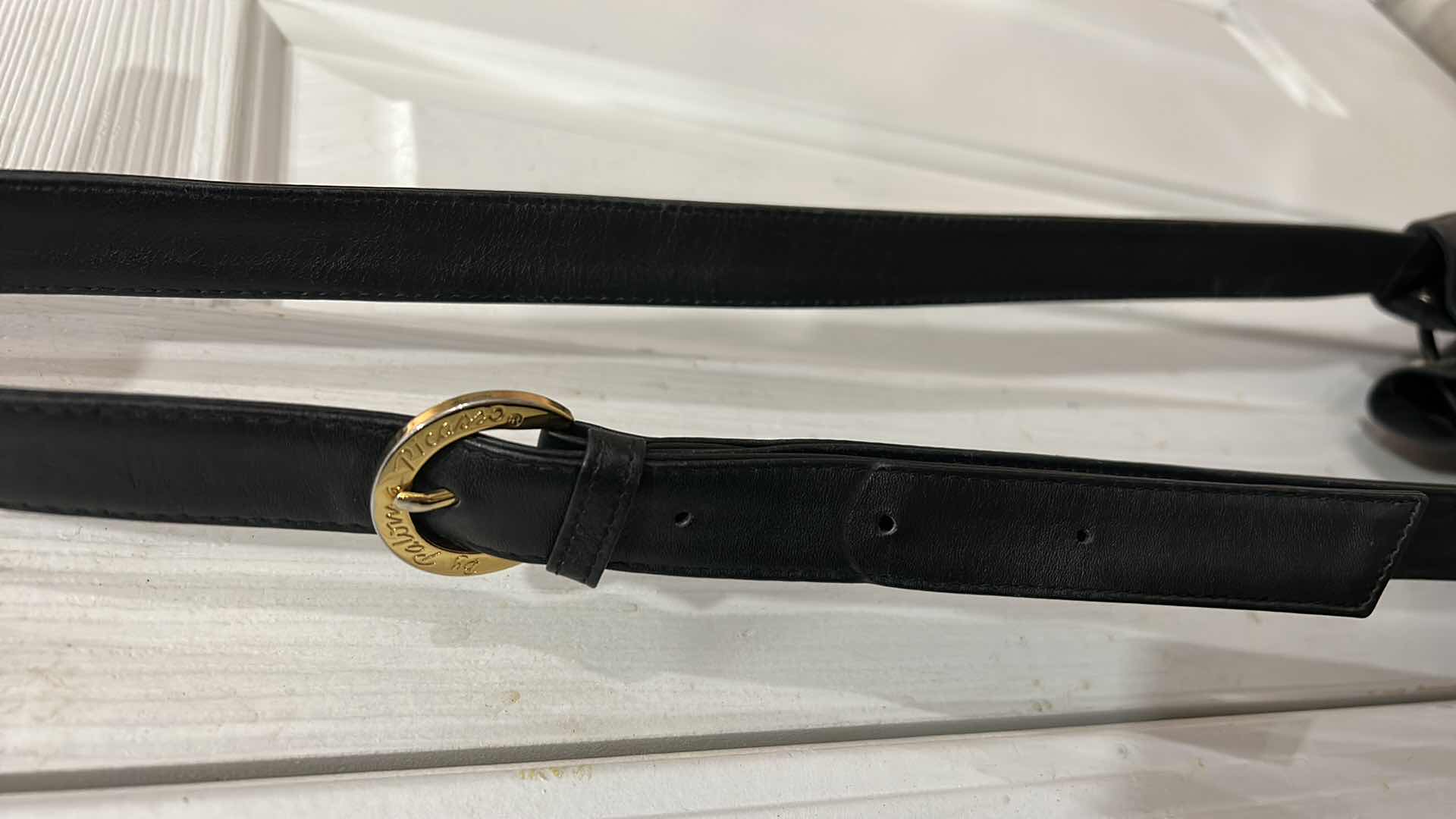 Photo 1 of BLACK ITALIAN LEATHER WOMENS PALOMA PICASSO CINCH HANDBAG