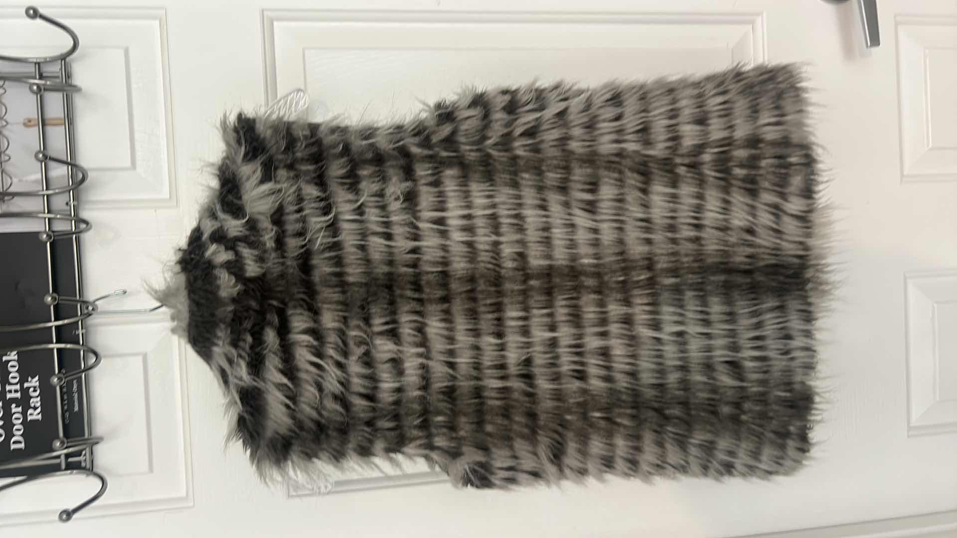 Photo 1 of WOMENS GRAY AND BLACK FAUX FUR VEST SIZE S