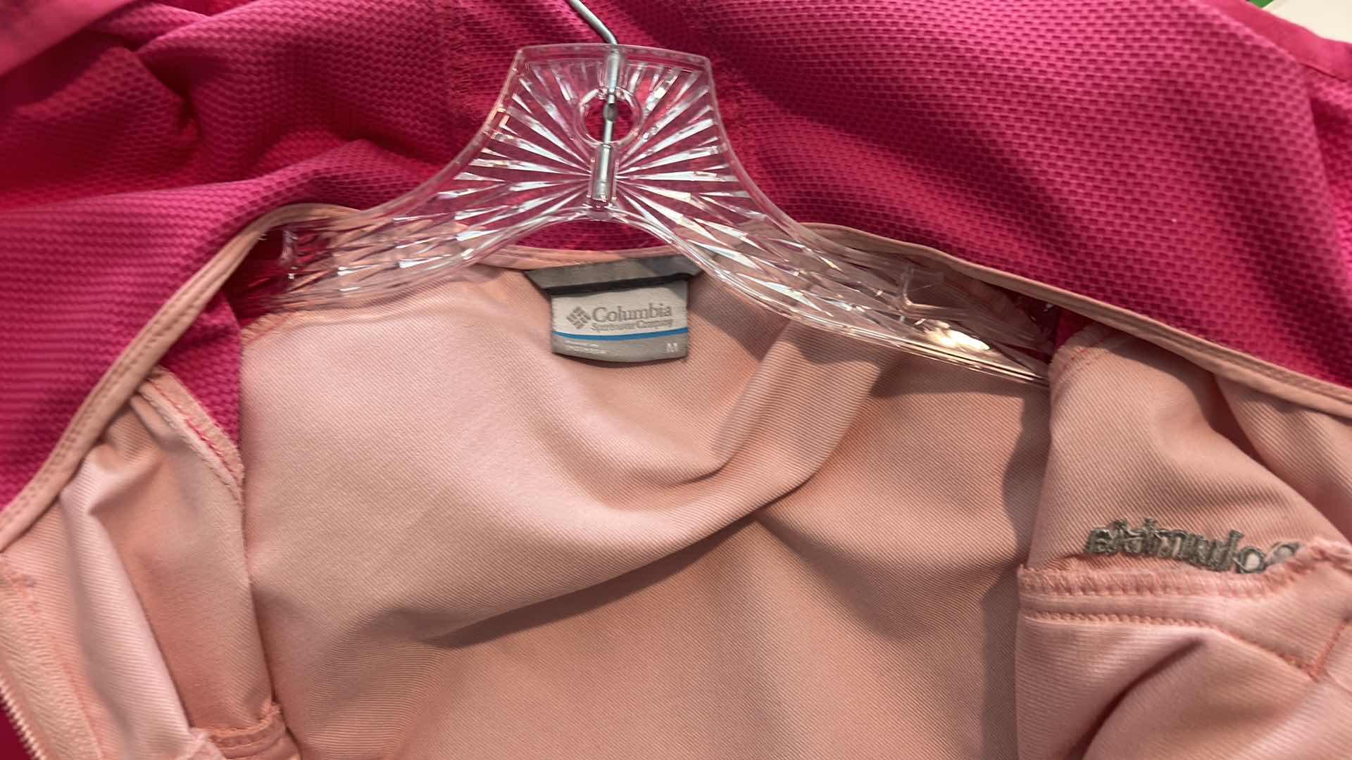 Photo 1 of TWO TONE PINK WOMENS COLUMBIA  HOODIE JACKET SIZE MED