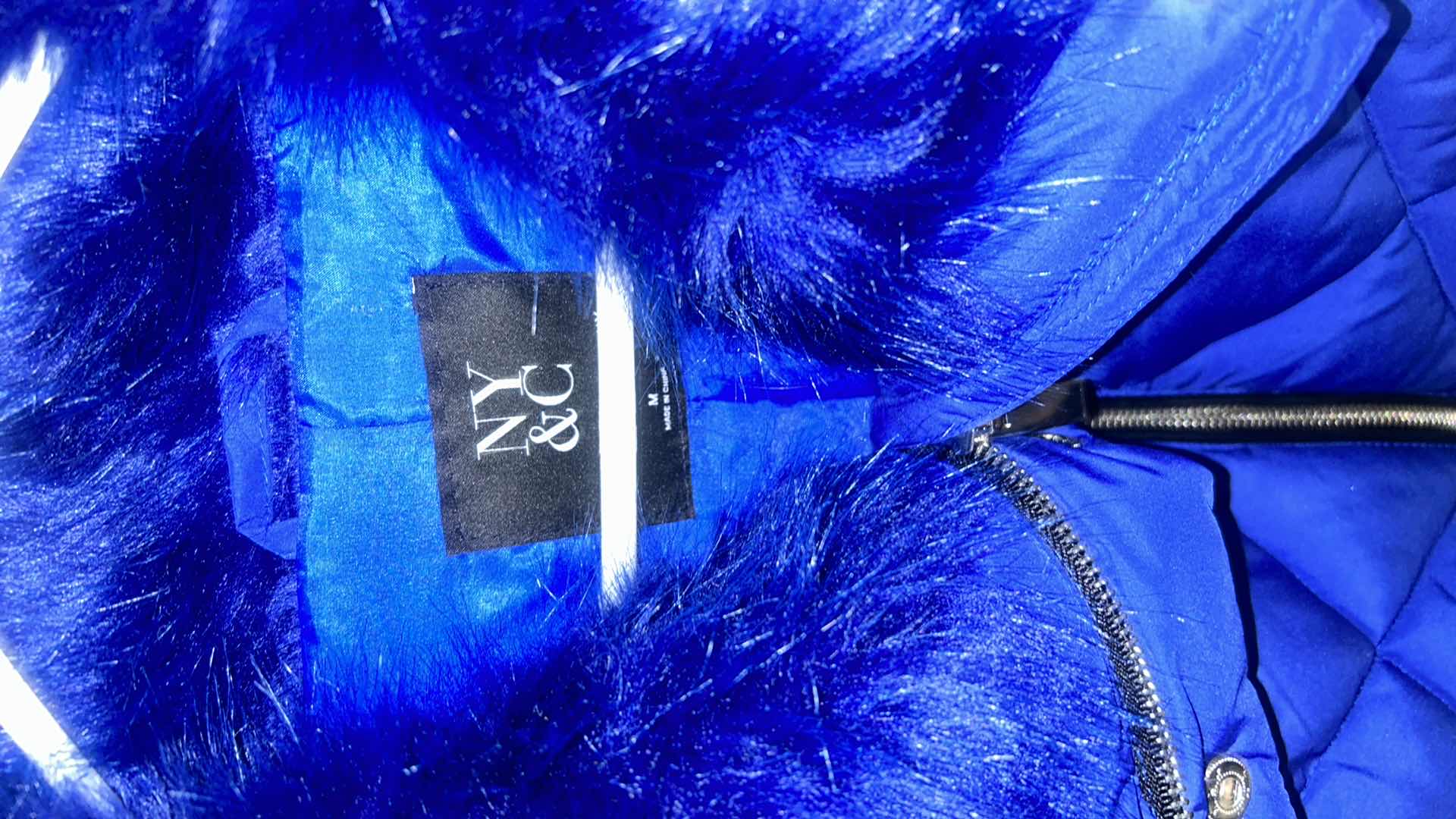 Photo 1 of WOMENS BLUE NY&C ZIP UP JACKET SIZE MED