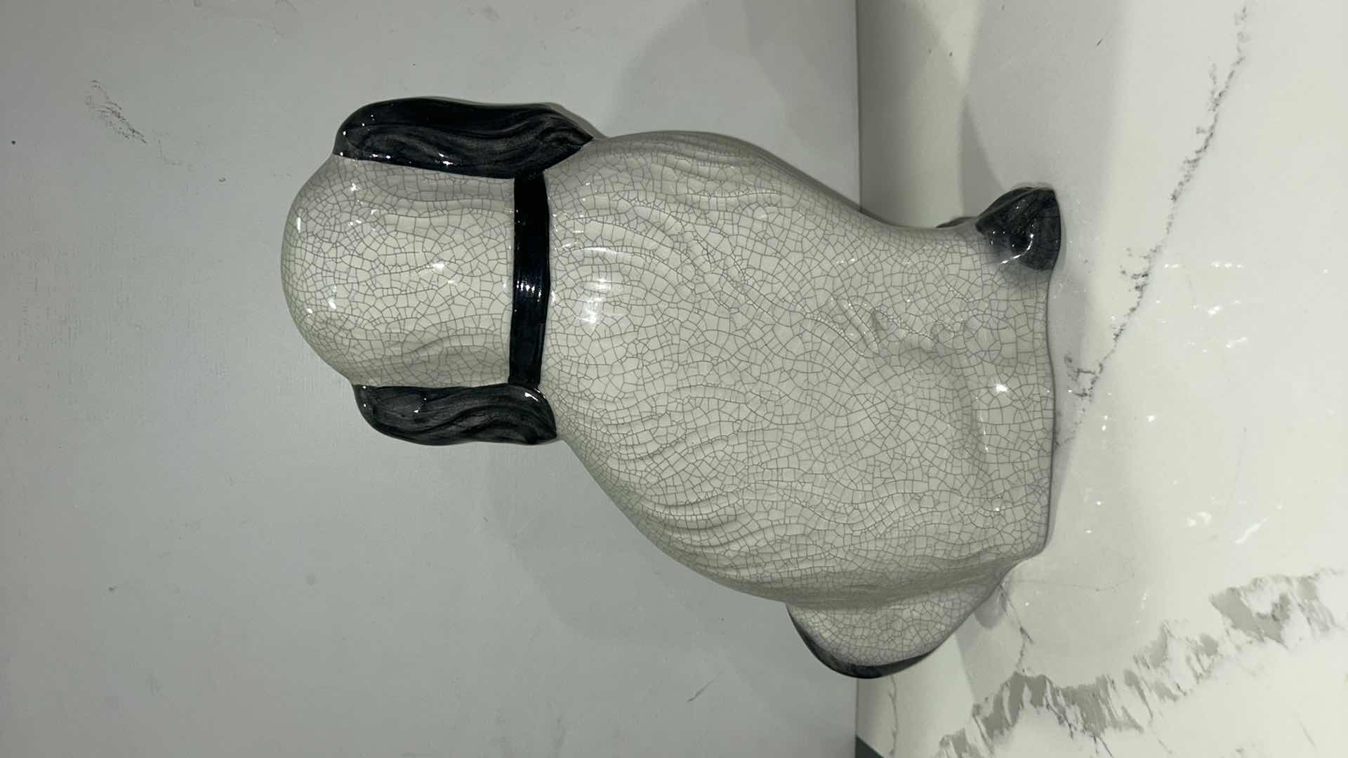 Photo 1 of 2 PORCELAIN DOG FIGURINES TALLEST 12”