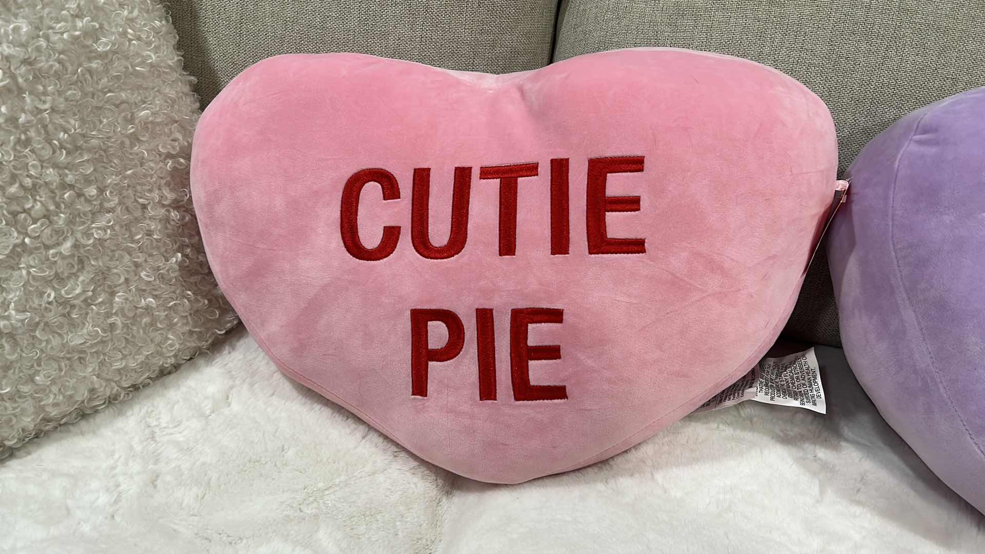 Photo 3 of TWO NEW SUPER SOFT SQUISHY SWEETHEART PILLOWS 22” x 15”