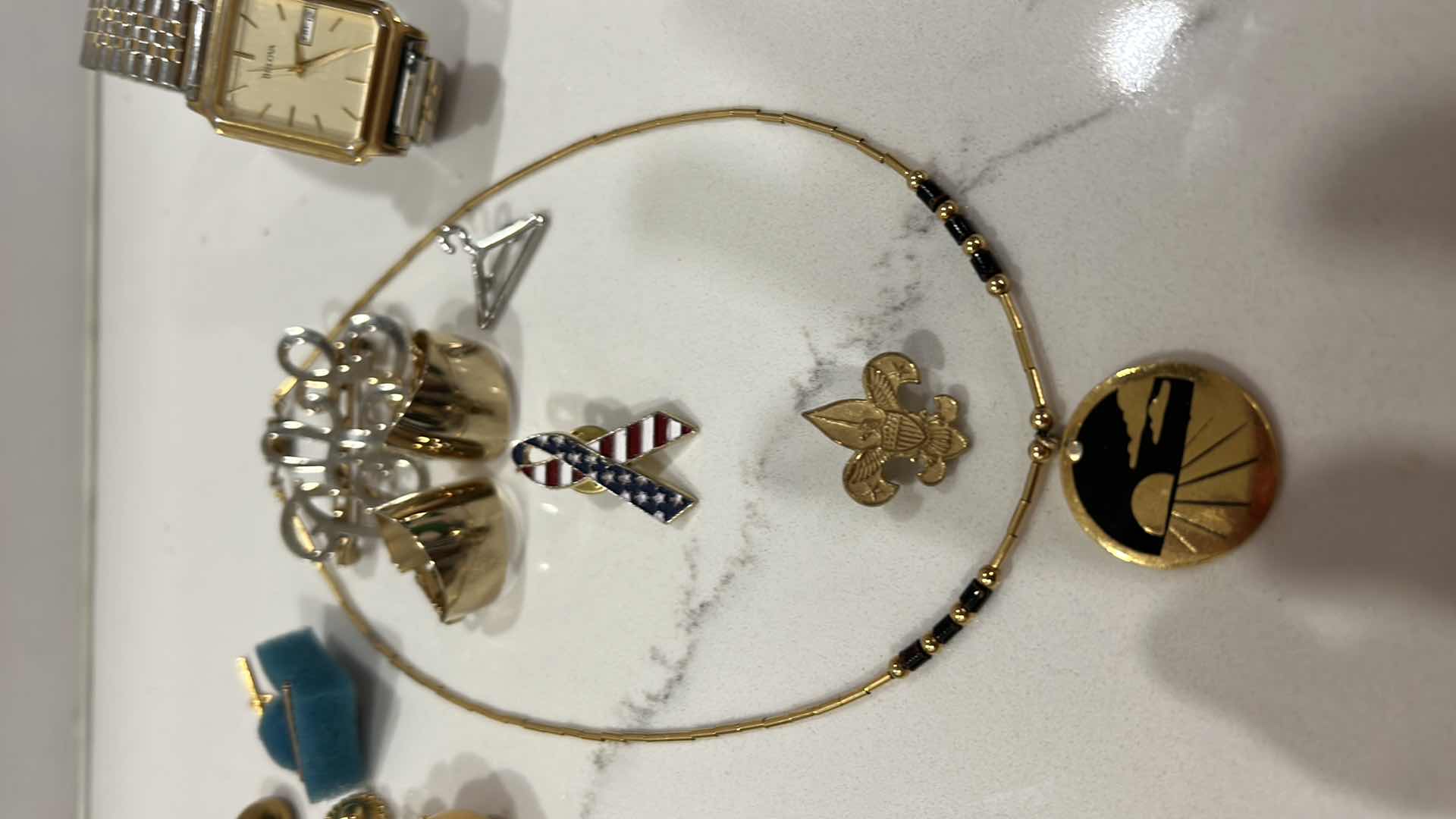 Photo 9 of MISC COSTUME JEWELRY ASSORTMENT AND MENS BULOVA WATCH (NEEDS BATTERY)