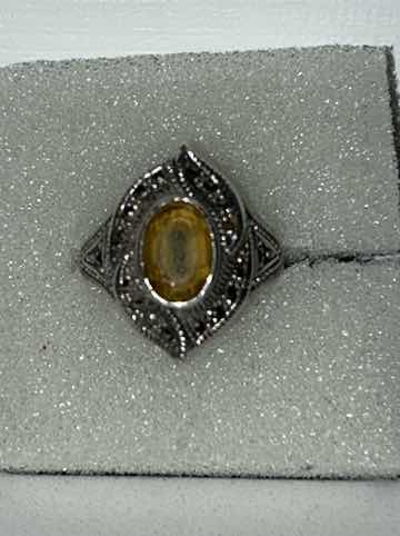 Photo 1 of FINE JEWELRY- .925 STERLING SILVER RING WITH GEMSTONE SIZE 7.5