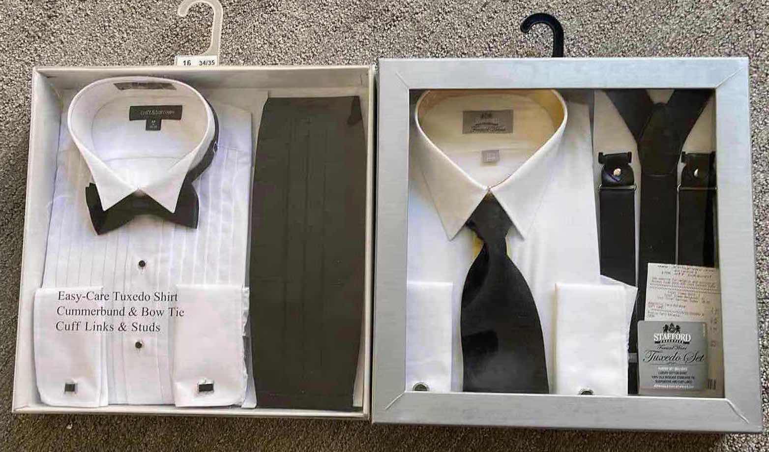 Photo 1 of NIB TUXEDO BOX SETS (2) SIZE MEDIUM 34/35