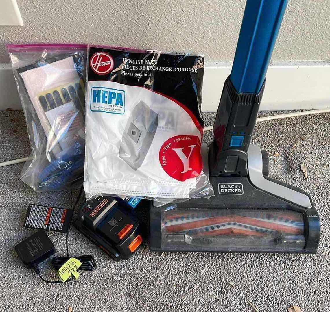 Photo 1 of BLACK AND DECKER EXTREME POWER SERIES CORDLESS VACUUM PLUS EXTRA FILTERS