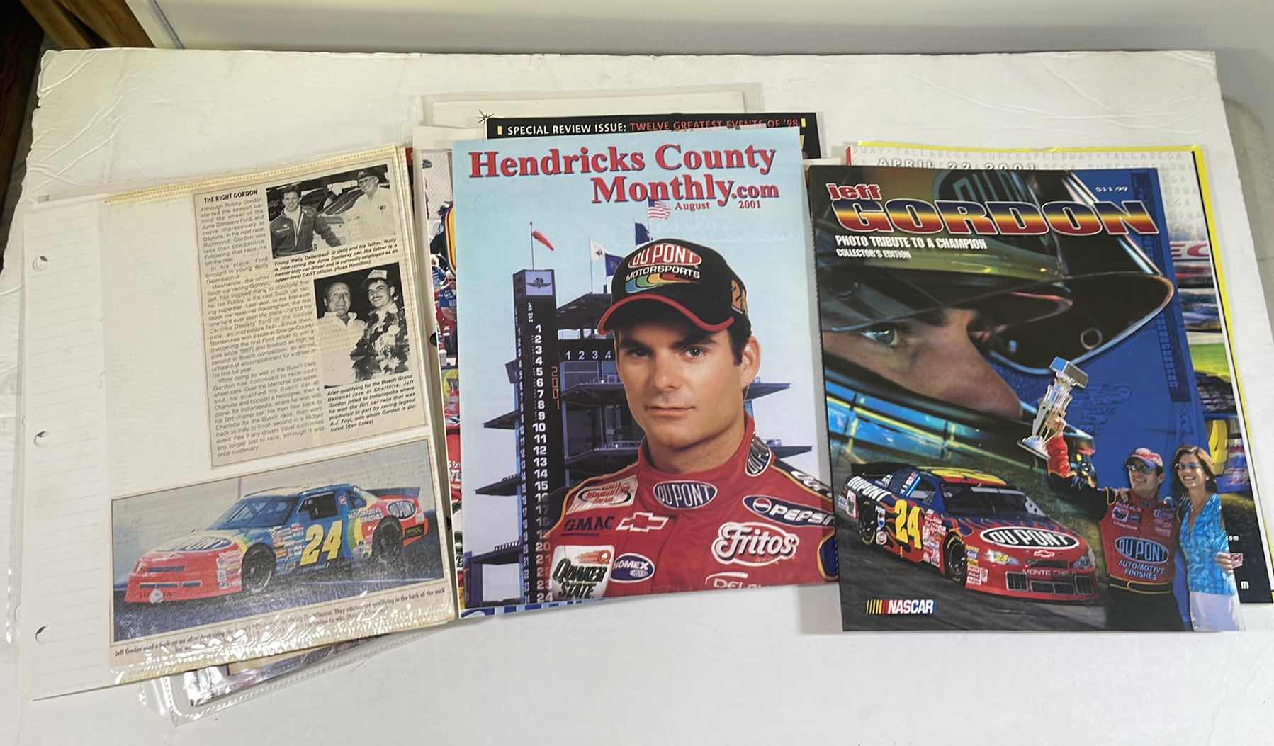 Photo 2 of JEFF GORDON MEMORABILIA WITH VINTAGE MAGAZINES & PHOTOS