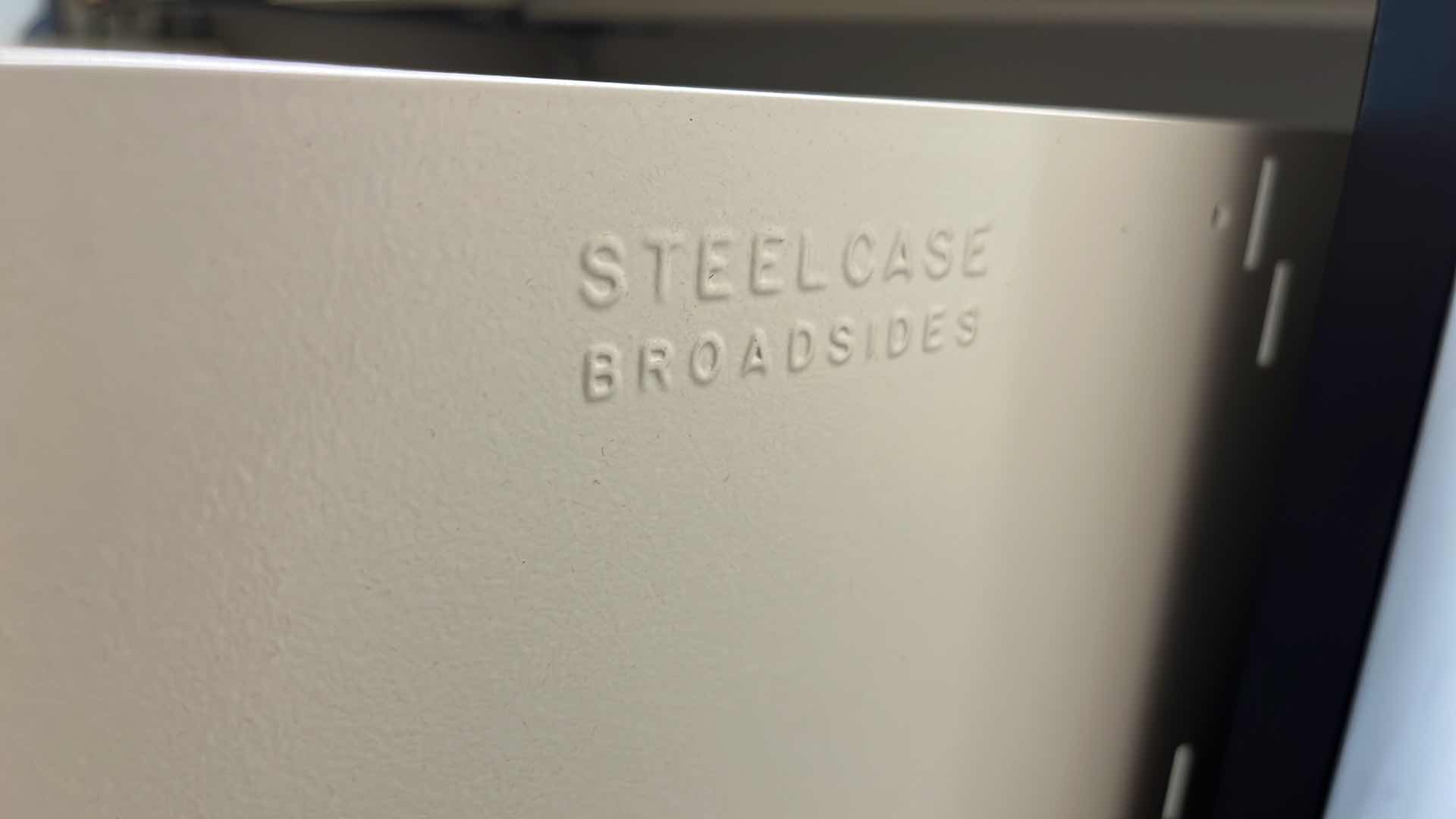 Photo 4 of STEELCASE BROADSIDES 5 DRAWER BLACK METAL ROLL OUT LATERAL FILE CABINET 42” X 18” H64.5”