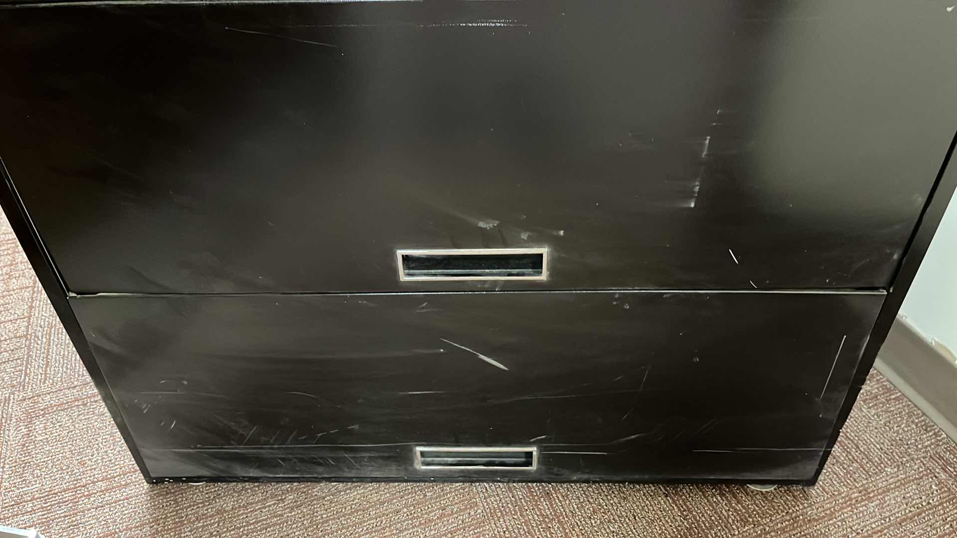 Photo 5 of STEELCASE BROADSIDES 5 DRAWER BLACK METAL ROLL OUT LATERAL FILE CABINET 42” X 18” H64.5”