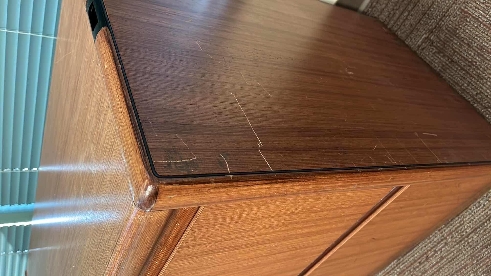 Photo 8 of STEELCASE MAHOGANY SOLID WOOD 2 DRAWER LATERAL FILE CABINET 45” X 20” H29.5”