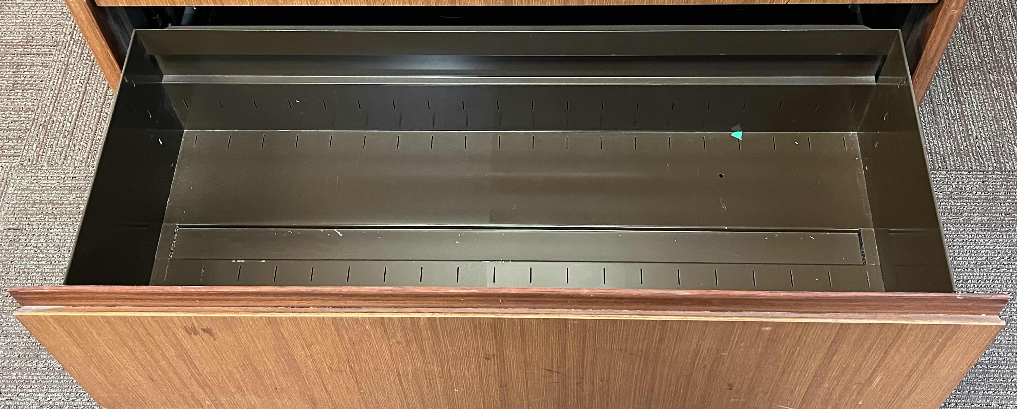 Photo 1 of STEELCASE MAHOGANY SOLID WOOD 2 DRAWER LATERAL FILE CABINET 45” X 20” H29.5”