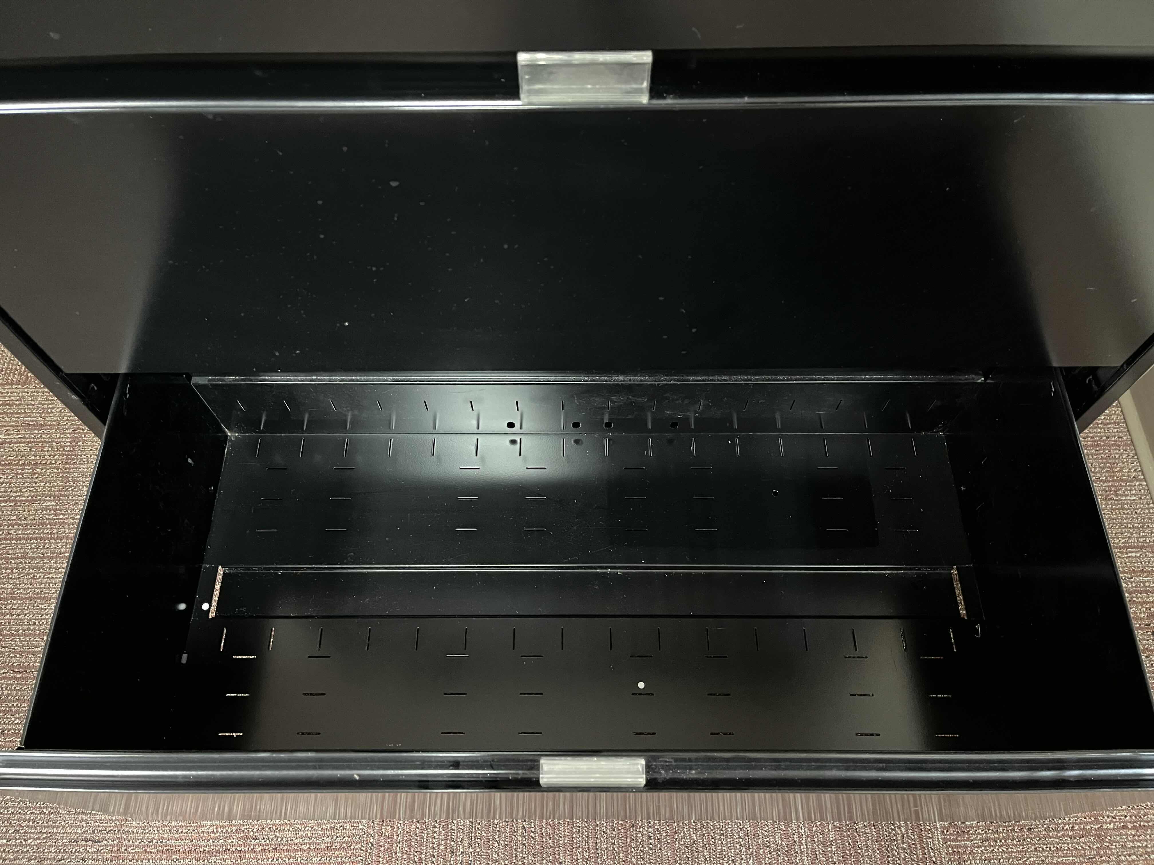 Photo 1 of STEELCASE BLACK METAL 3 DRAWER LATERAL FILE CABINET 36” X 18” H41.5”