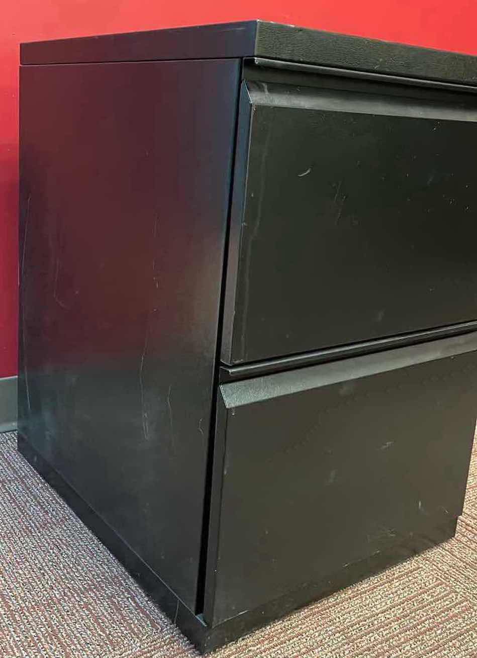 Photo 4 of MERIDIAN BLACK METAL FILE CABINET 18” X 22” 26.75”