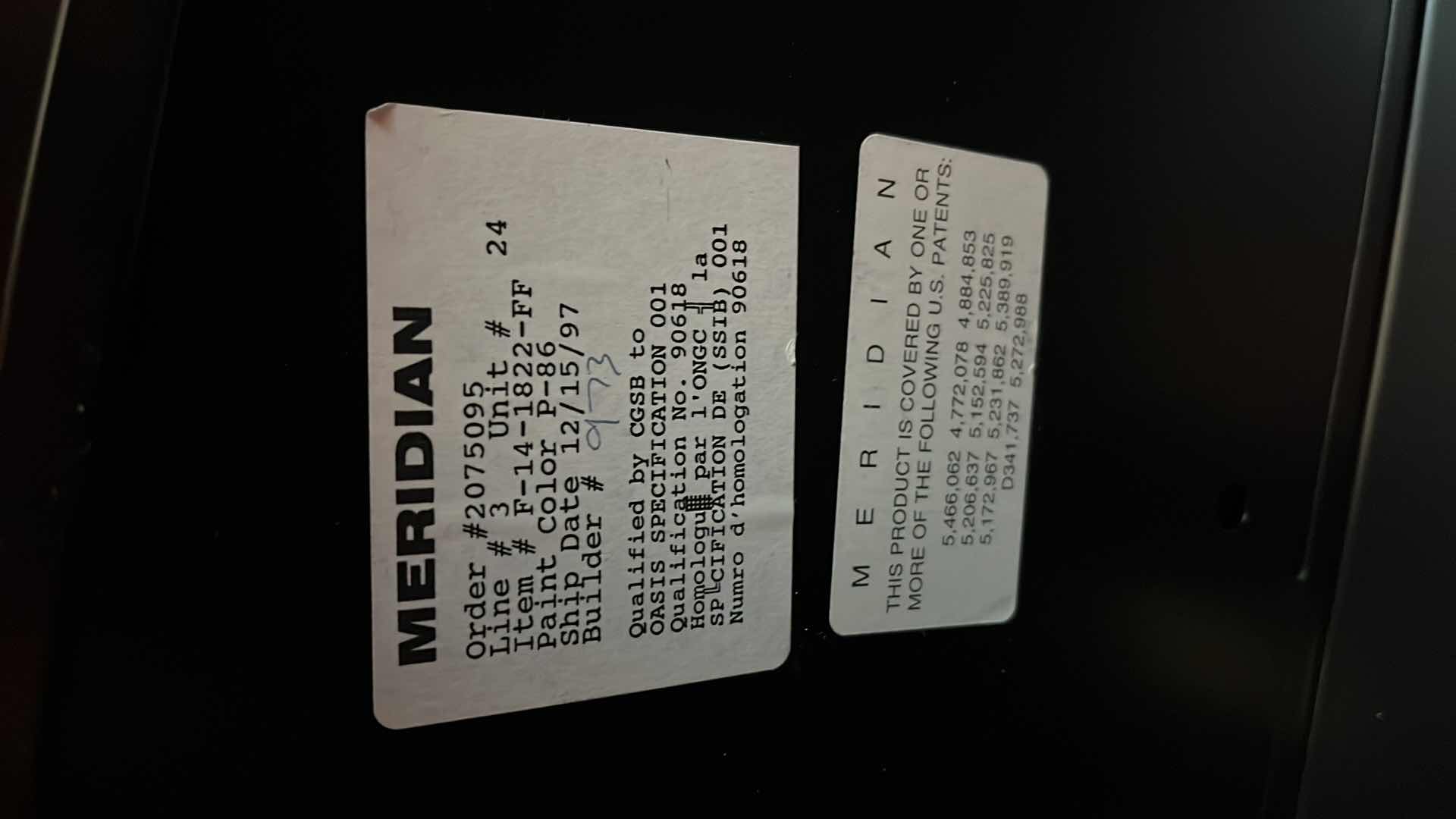 Photo 1 of MERIDIAN BLACK METAL FILE CABINET 18” X 22” 26.75”