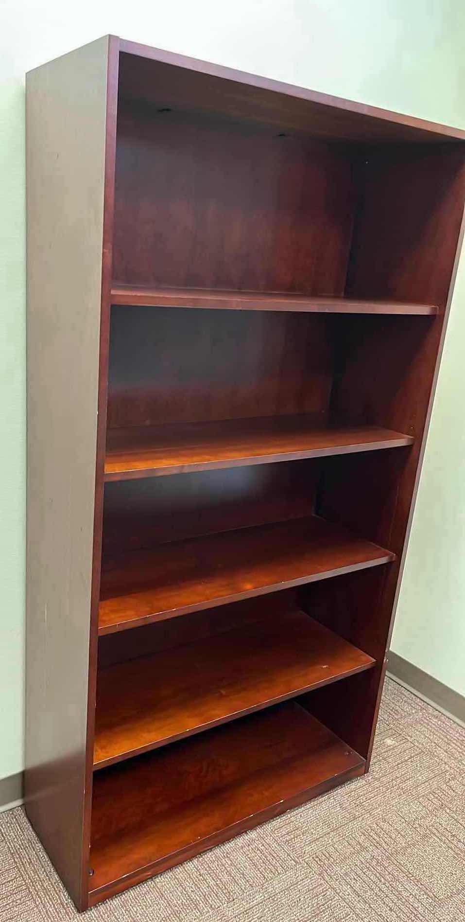 Photo 1 of MAHOGANY SOLID WOOD 5 TIER BOOKSHELF 35” X 15” H48”