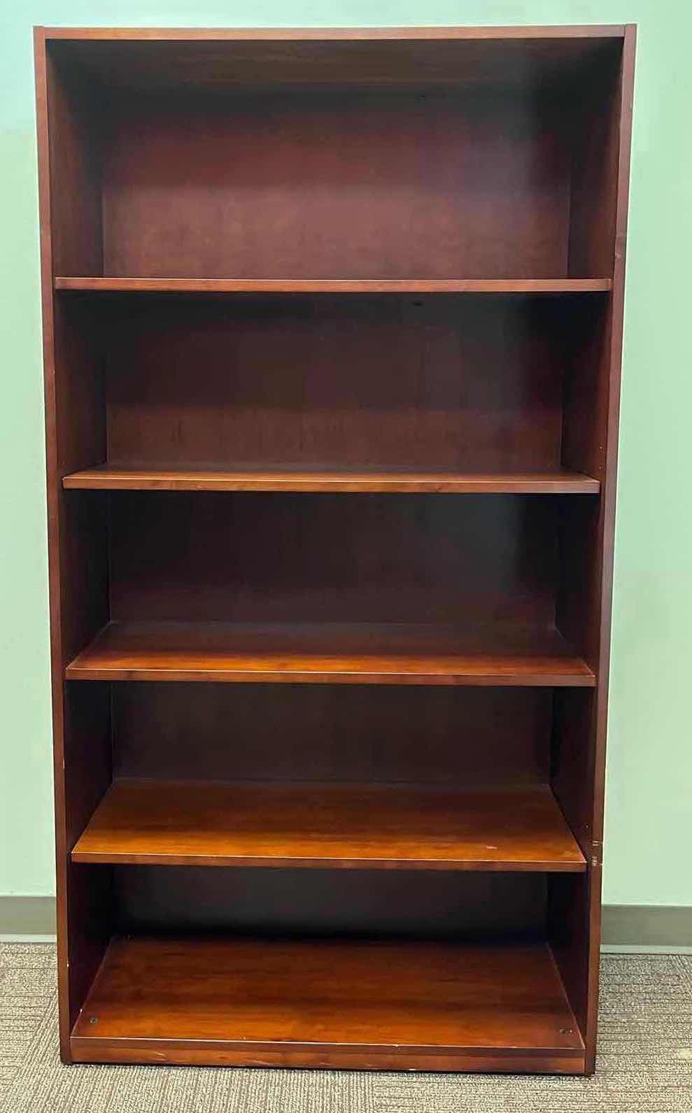 Photo 1 of MAHOGANY SOLID WOOD 5 TIER BOOKSHELF 35” X 15” H48”