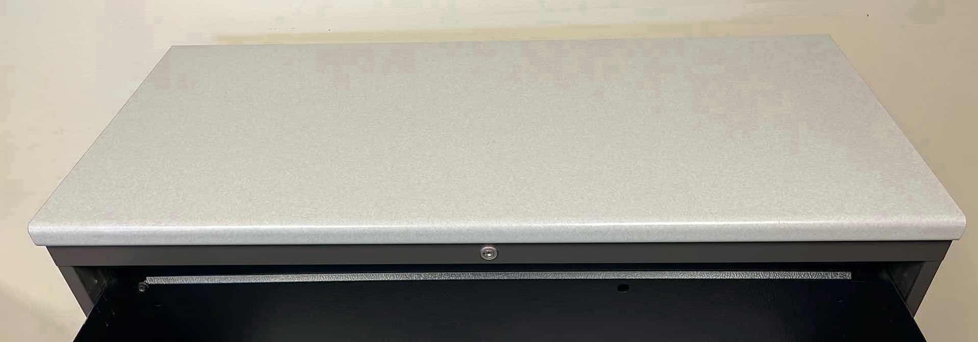 Photo 1 of STEELCASE GRAY METAL LATERAL FILE CABINET W REMOVABLE COUNTER TOP 42” X 18.75” H43”