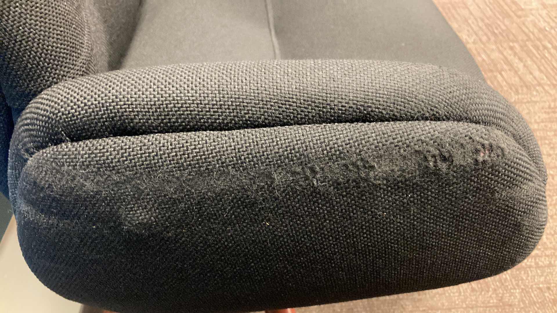 Photo 1 of STEELCASE BLACK UPHOLSTERED CHERRY FINISH OFFICE CHAIR 