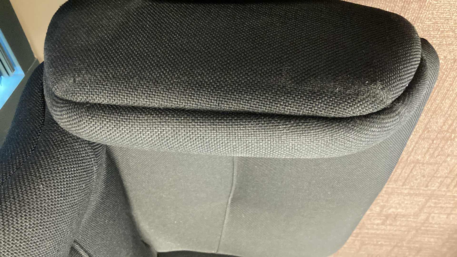 Photo 1 of STEELCASE BLACK UPHOLSTERED CHERRY FINISH OFFICE CHAIR 