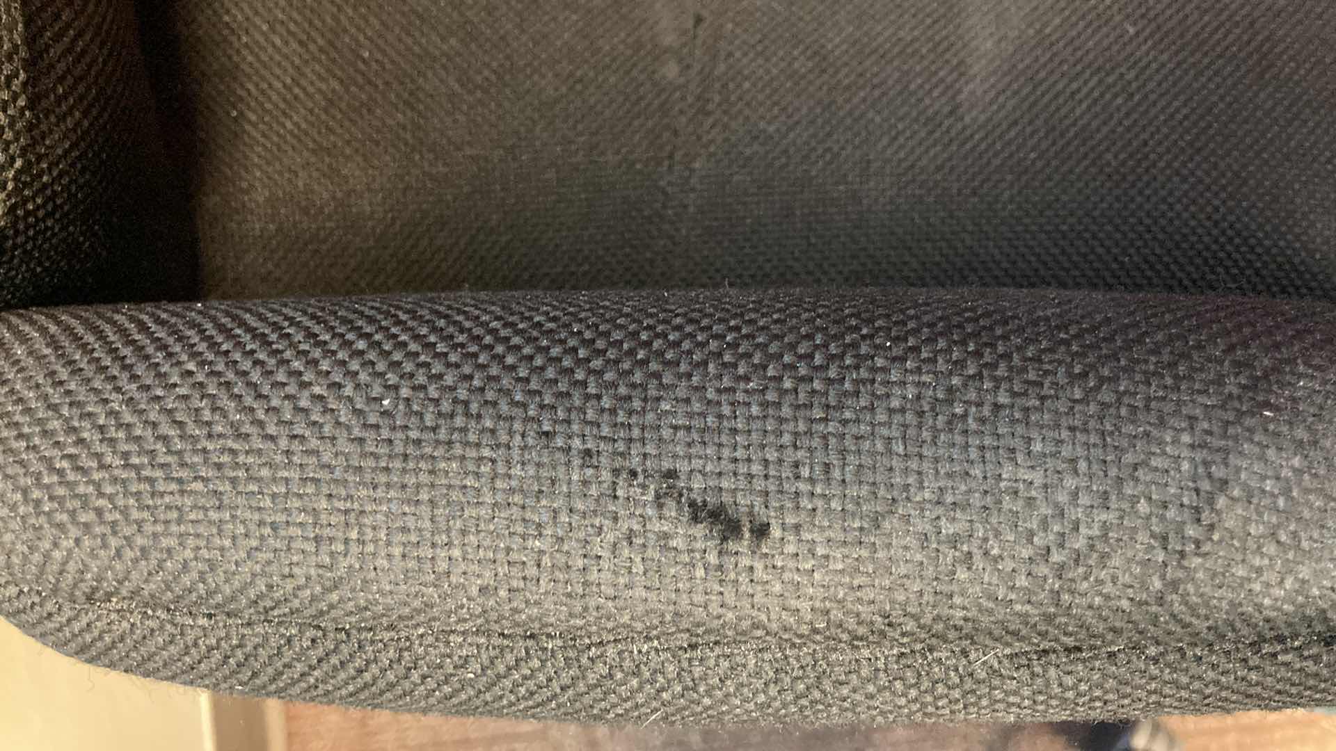 Photo 7 of STEELCASE BLACK UPHOLSTERY CHERRY FINISH SWIVEL OFFICE CHAIR 26” X 24” H36”