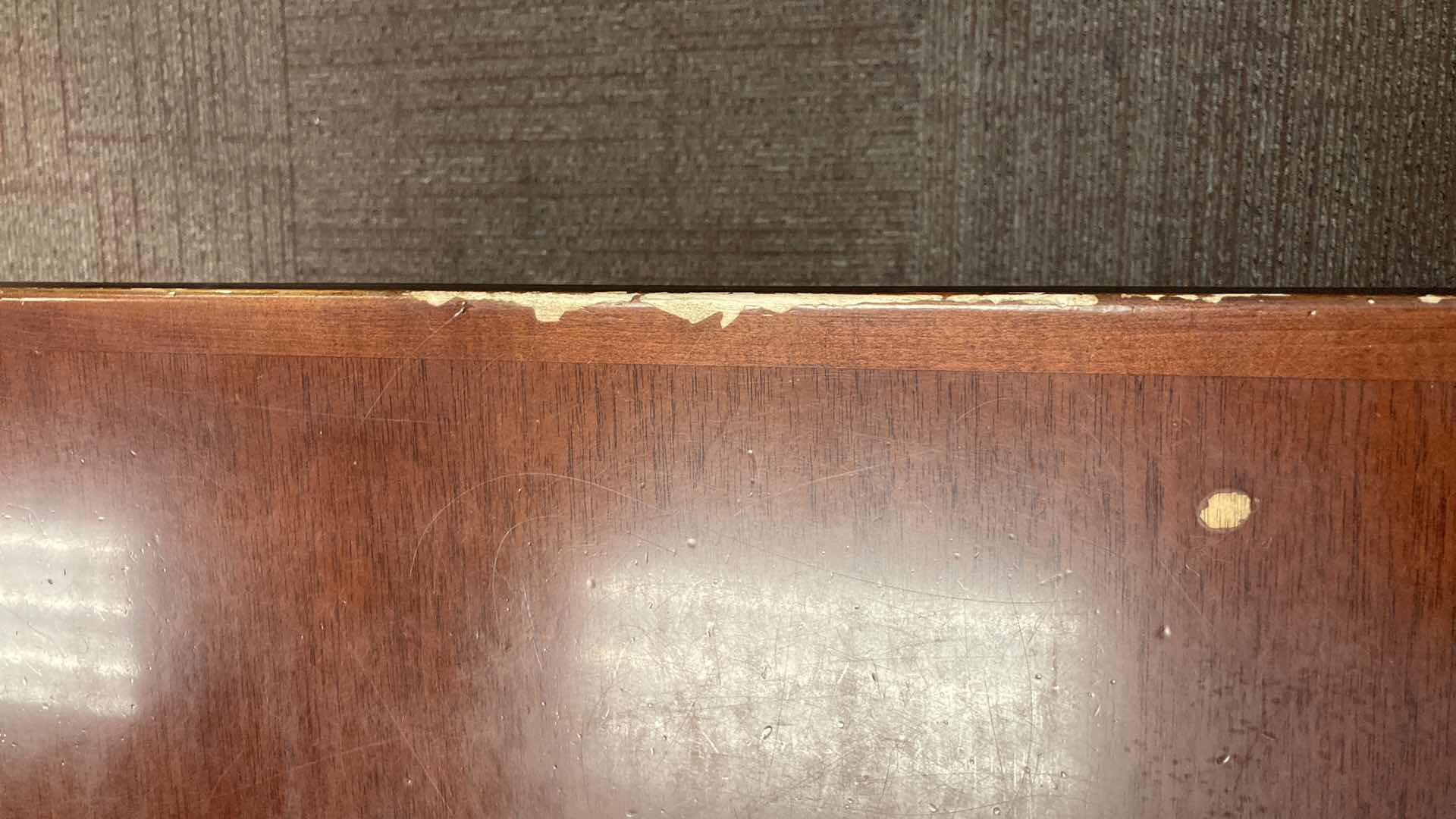 Photo 1 of MAHOGANY WOOD CONFERENCE TABLE W 2 POWER STRIPS 18’ft X 5’ft H2.5’ft