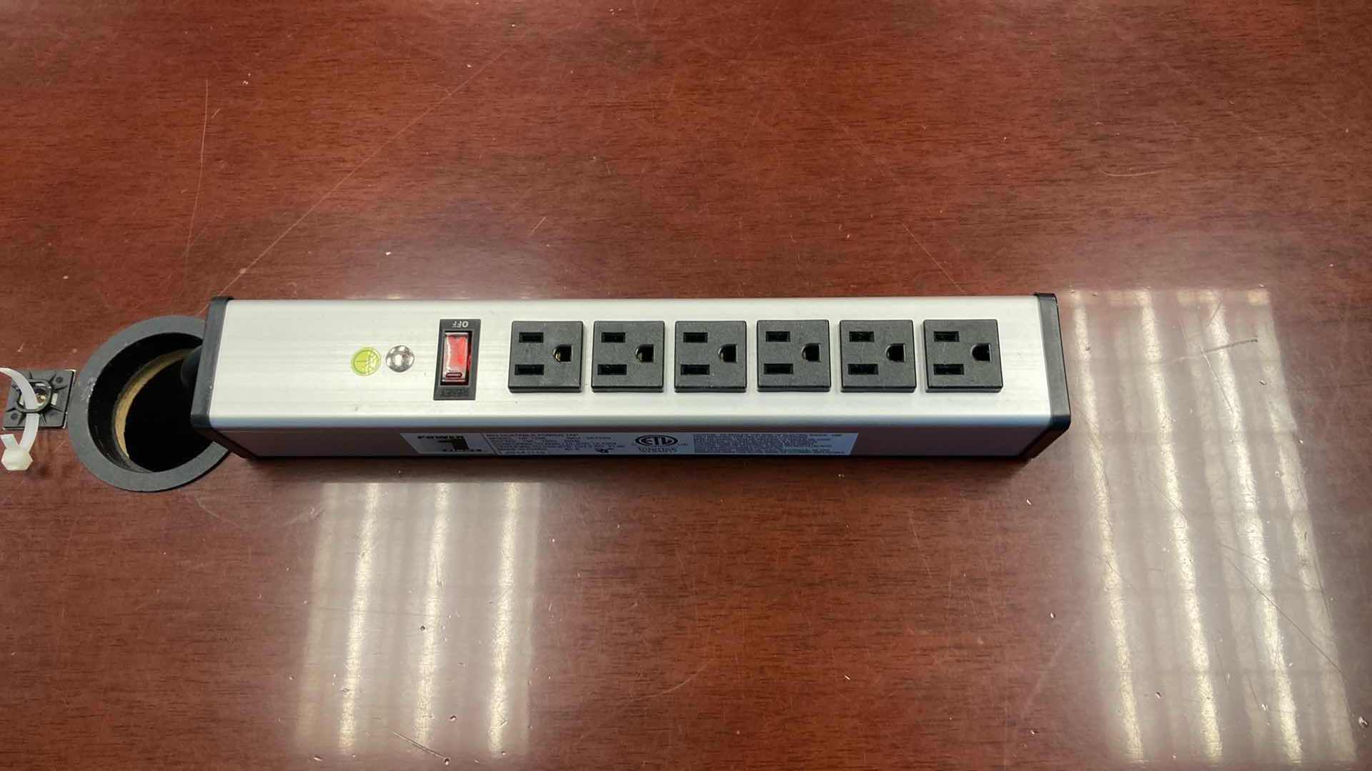 Photo 1 of MAHOGANY WOOD CONFERENCE TABLE W 2 POWER STRIPS 18’ft X 5’ft H2.5’ft