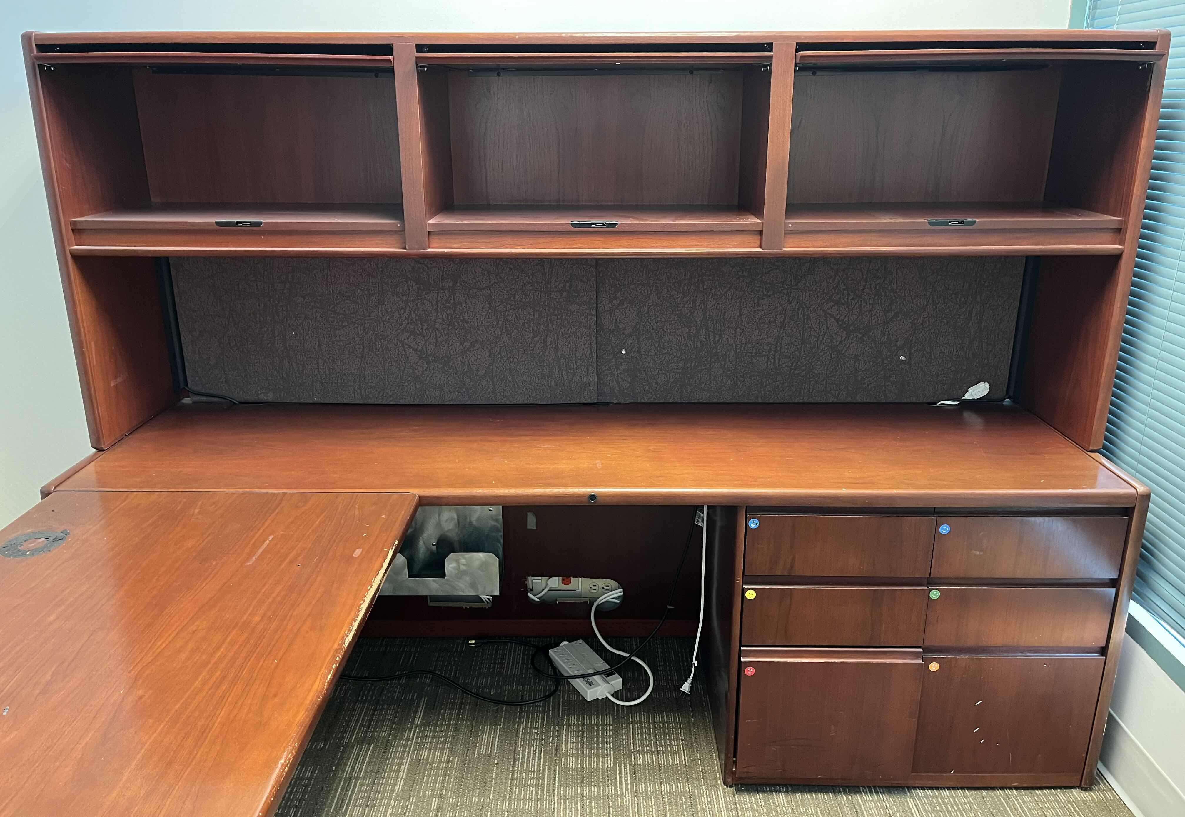 Photo 1 of STEELCASE MAHOGANY SOLID WOOD 2 DRAWER LATERAL FILE CABINET 45” X 20” H29.5”