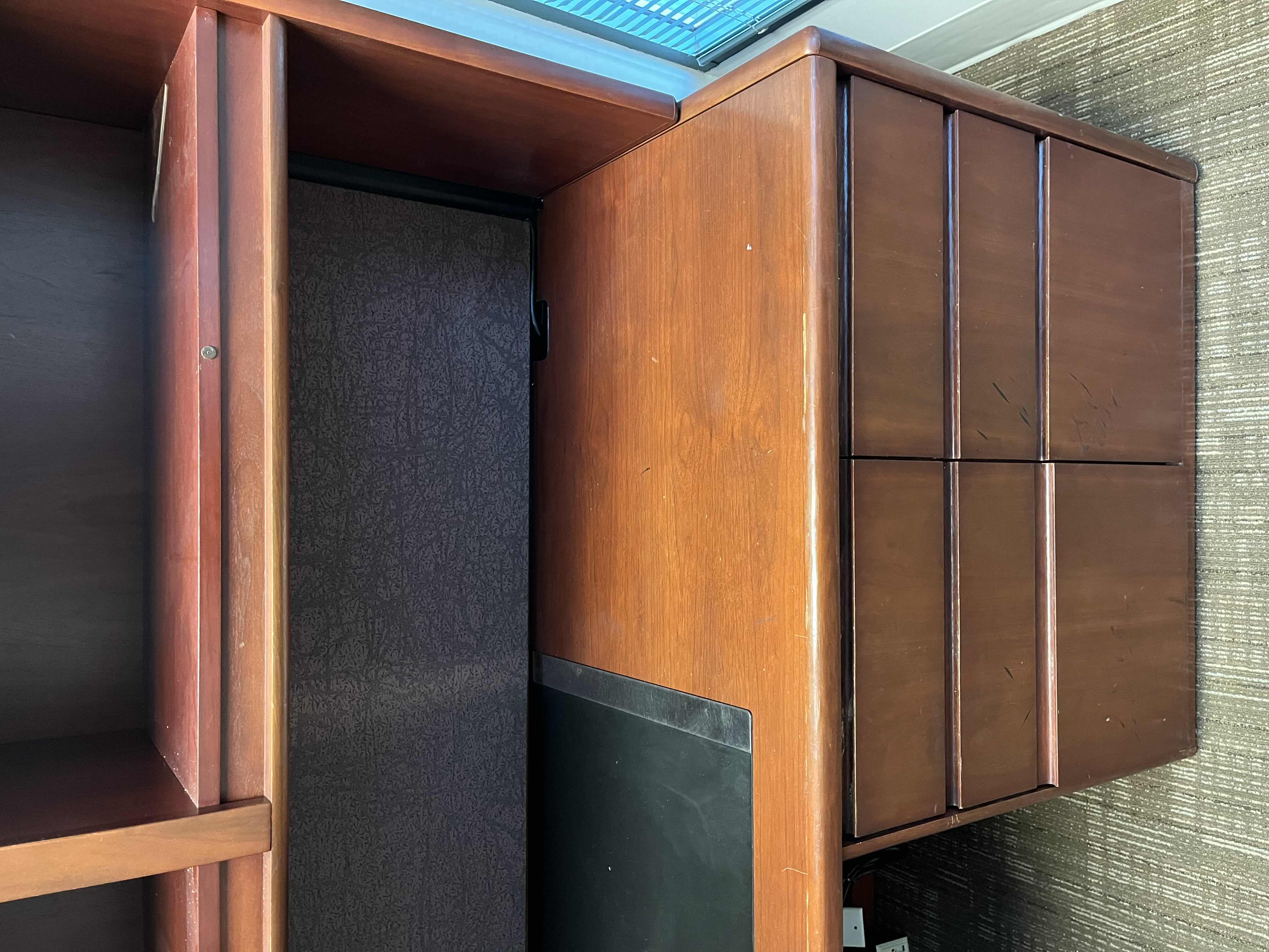 Photo 5 of STEELCASE MAHOGANY SOLID WOOD 2 DRAWER LATERAL FILE CABINET 45” X 20” H29.5”