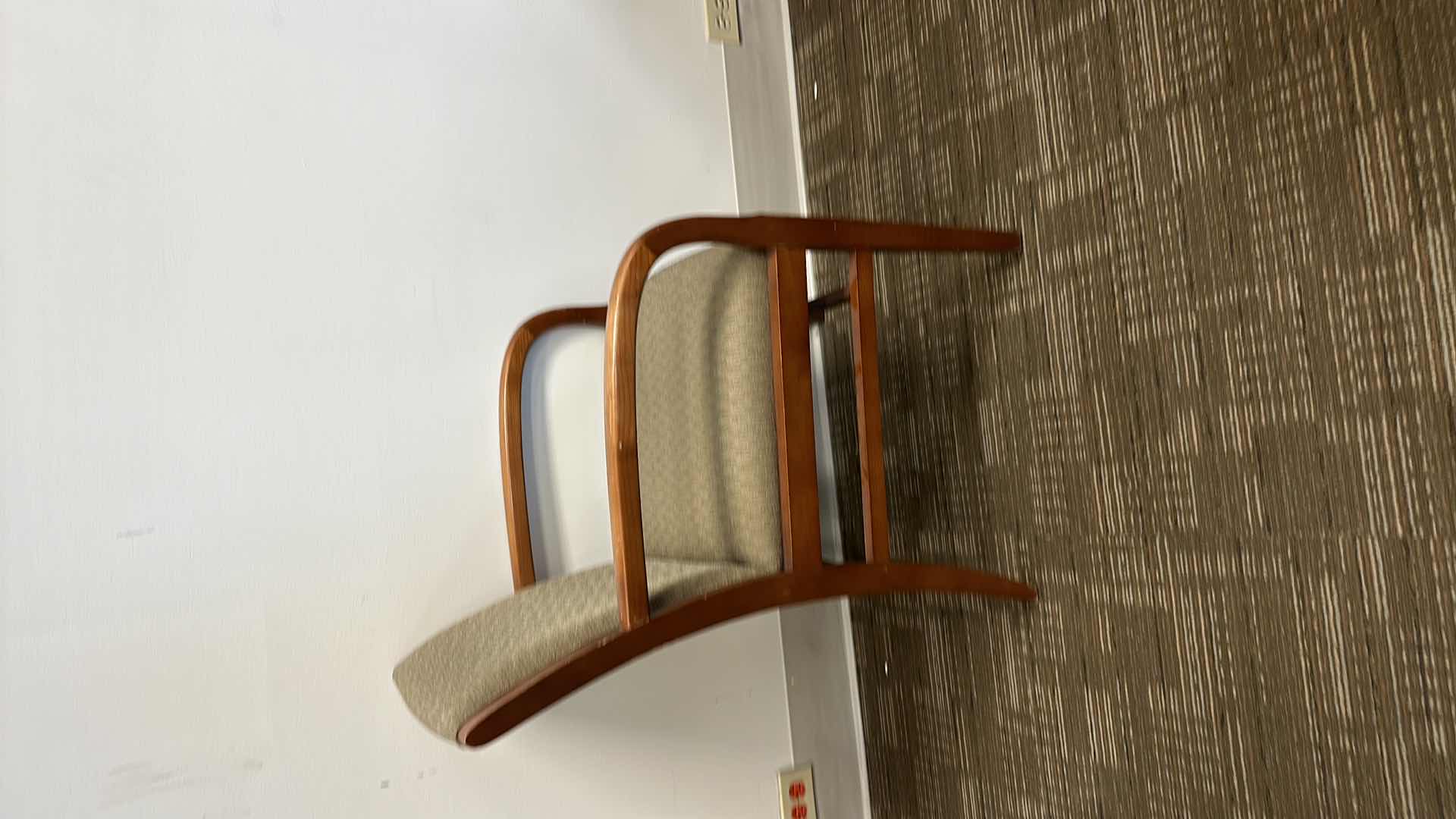 Photo 1 of WOOD UPHOLSTERED OFFICE CHAIR 33”H